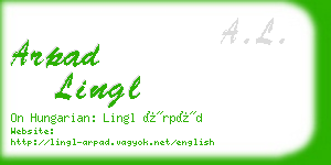 arpad lingl business card